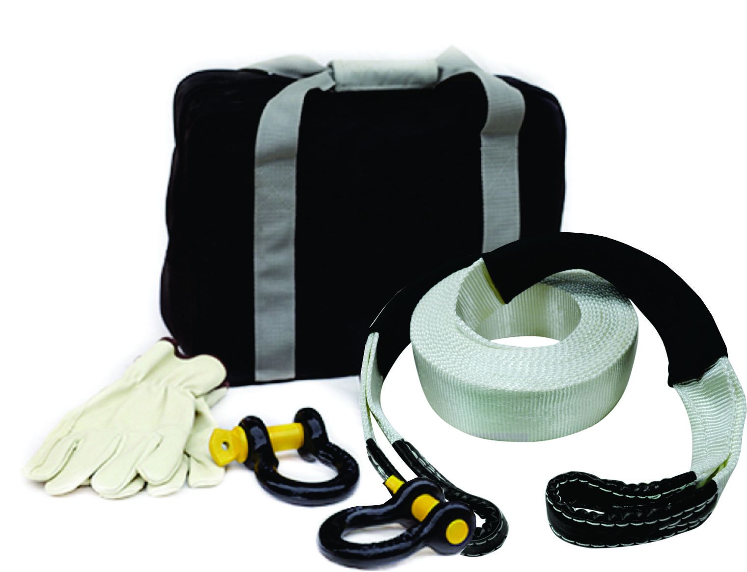 Roadsafe 4 piece 4WD Recovery kit (bag, snatch strap, shackles Gloves)