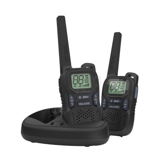 Crystal Mobile - 2W Handheld UHF CB Radio - Twin Pack - Rechargeable