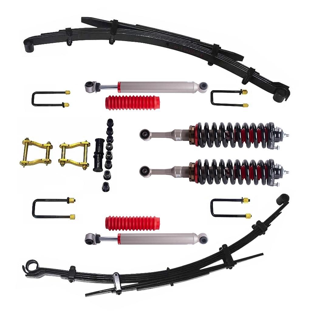 Carbon Offroad Adjustable 50-75mm Coilover Suspension Kit to suit Ford Ranger PX1, PX2