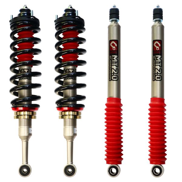 Carbon Offroad MT2.0 4 shock set  with adjustable front coilovers to suit Ford Ranger PX1, PX2