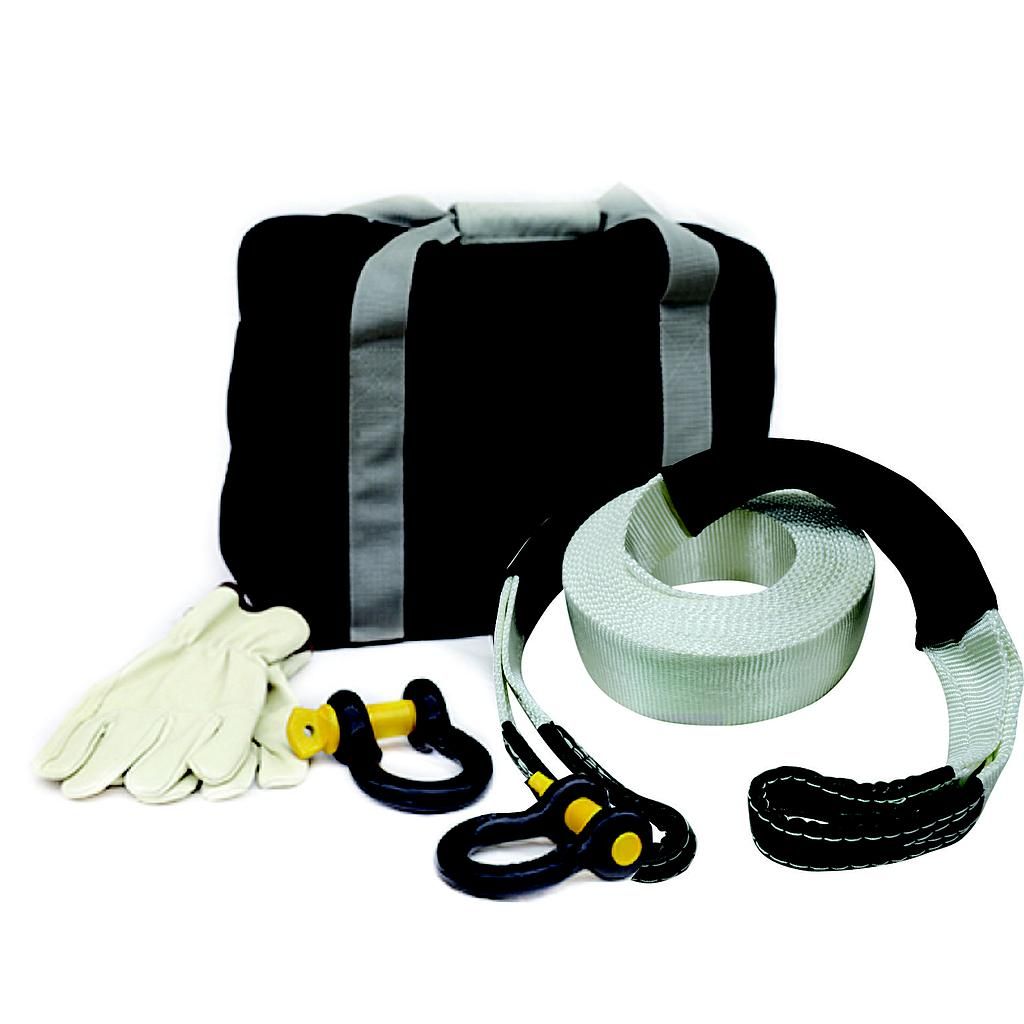 Roadsafe 4 piece 4WD Recovery kit (bag, snatch strap, shackles Gloves)