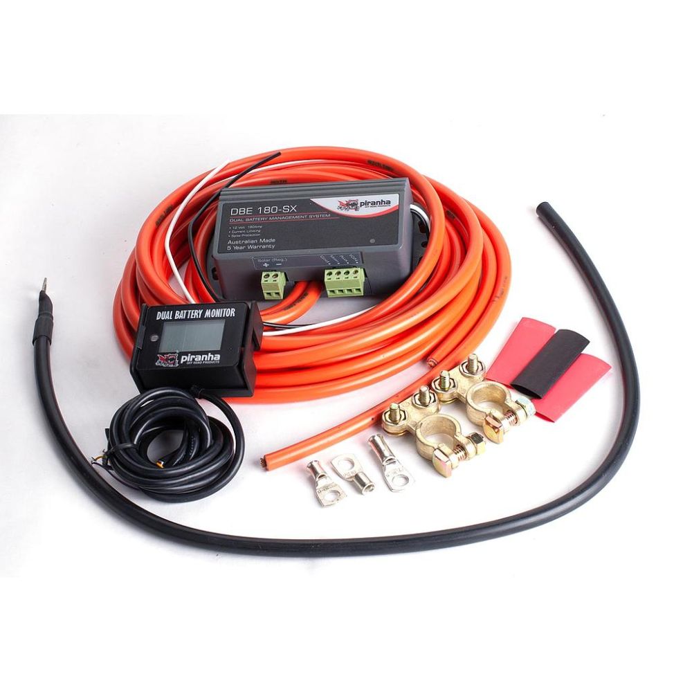 Piranha Electronic Micro-Processor Controlled Voltage Sensing Isolator 180amp includes wiring kit