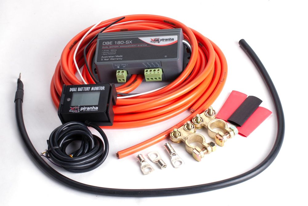 Piranha Electronic Micro-Processor Controlled Voltage Sensing Isolator 180amp includes wiring kit