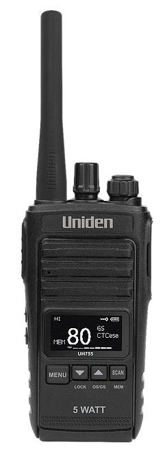 UNIDEN UH755 TWIN PACK 5 WATT 80 UHF Channels