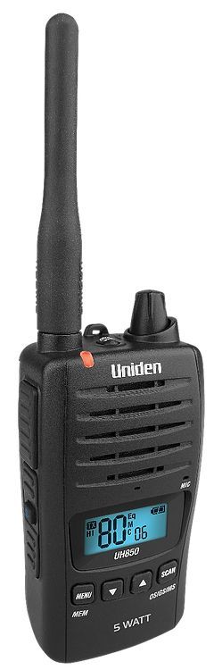 Uniden Uh850 5W Heavy Duty UHF Handheld Waterproof