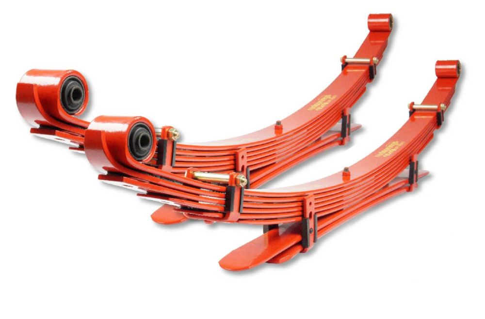 VMN Red Springs Complete Remote Reservoir Suspension kit with Leaf Springs, Greasable shackles, bushes and pins to Suit Ford Ranger PX1 & PX2