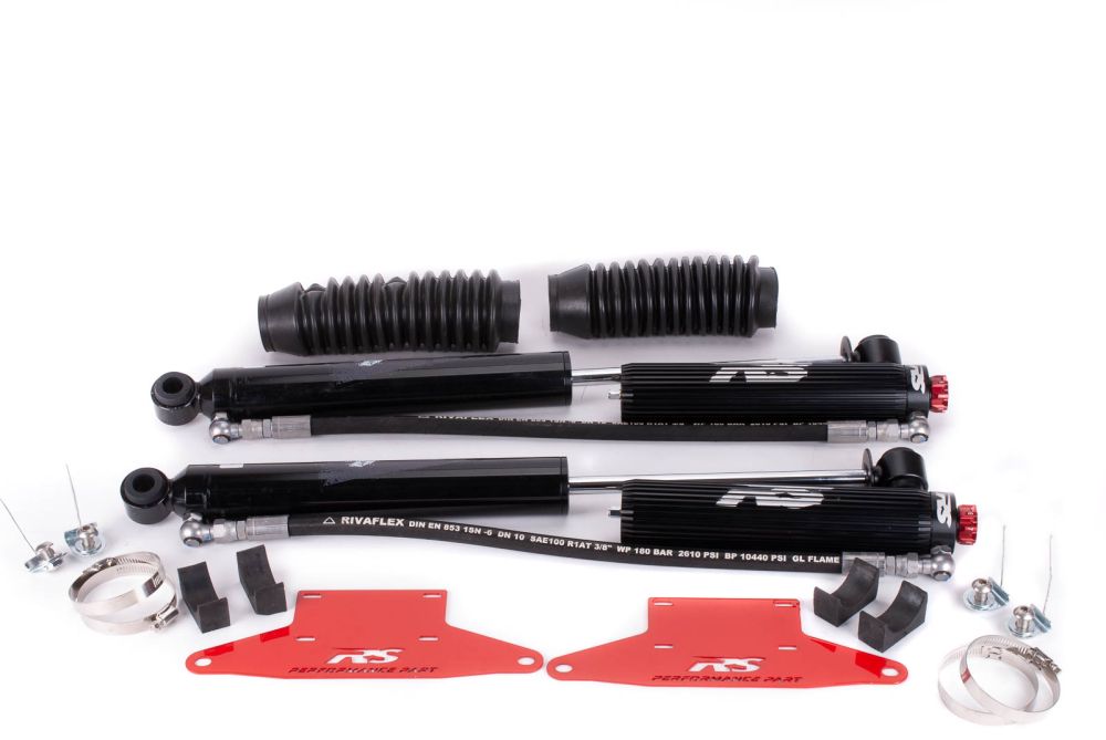 VMN Red Springs Remote Reservoir Suspension kit with Leaf Springs, Greasable shackles, bushes and pins to Suit Hilux 2015 and on (N80, GUN, Revo)
